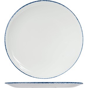 Блюдо «Блю Дэппл» для пиццы;фарфор;D=31,5см;белый,синий COM- 3022516