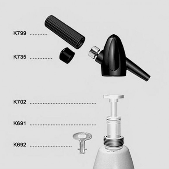 Держатель баллончика к сифону для газирования воды/содовой KAYSER (K799), RIC - 81259179
