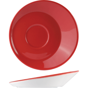 Блюдце «Фиренза Рэд Шиир»;фарфор;D=118,H=34мм;красный,белый COM- 3020159