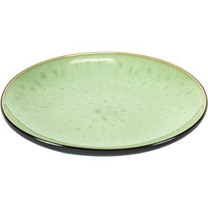 Тарелка «Пьюр»;керамика;D=16,H=2см;черный,зелен. COM- 3010353