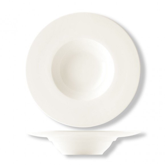 Тарелка глубокая 450 мл d 30 см для пасты, для супа белая фарфор  [3], RIC - 99000032