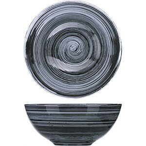 Салатник «Маренго»;керамика;1л;D=180,H=75мм;серый,черный COM- 3032361