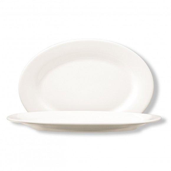 Блюдо овальное 30*21 см белое  [4], RIC - 99004025