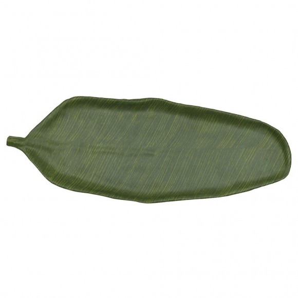 Блюдо 64,5*24*3,5 см овальное Лист Green Banana Leaf пластик меламин P.L. Proff Cuisine, RIC - 81290149