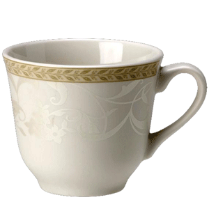 Чашка чайная «Антуанетт»;фарфор;228мл;белый,олив. COM- 3140629