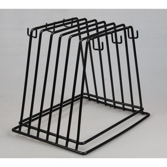 Подставка сушилка для досок и подносов (на 6шт) 30*23*26 см черная металл  NEW, RIC - 81211635