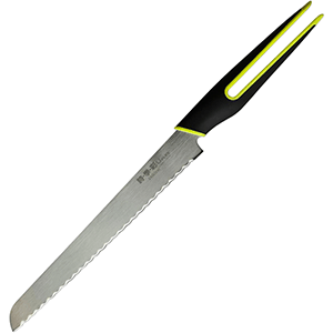 Нож для хлеба;сталь нерж.,полипроп.;,L=33,5/20,6см;металлич.,зелен. COM- 4072204