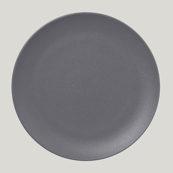 ТарелкаRAK Porcelain  NeoFusion Stone круглая плоская, 24 см (серый цвет), RIC - 81221120
