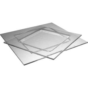 Тарелка «Бордер» квадратная;стекло;,H=15,L=255,B=253мм;прозр. COM- 3011548