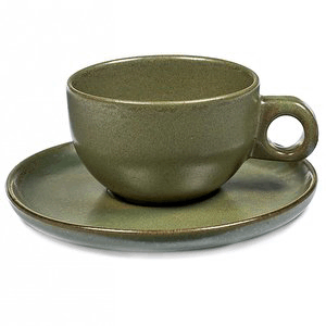 Пара чайная «Серфис»;керамика;230мл;зелен. COM- 03130462