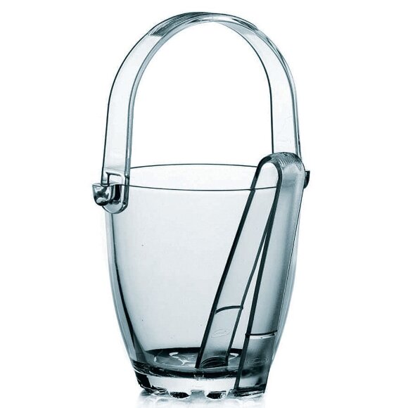 Емкость Ведро для льда 0,84 л d12 см h13 см стекло + щипцы Sylvana Pasabahce, RIC - 81200977
