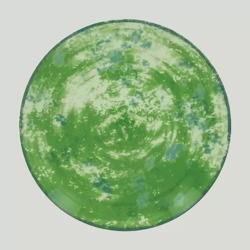 Тарелка RAK Porcelain Peppery круглая плоская 24 см, зеленый цвет, RIC - 81220392
