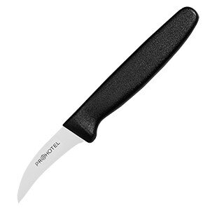 Нож для фигурной нарезки «Проотель»;сталь нерж.,пластик;,L=160/65,B=13мм;черный,металлич. COM- 4071797