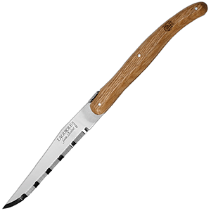 Нож для стейка;сталь нерж.,дуб;,L=230/110,B=17мм COM- 3112103