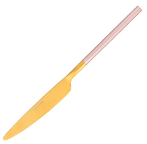 Нож столовый «Дистрикт Пинк Голд Мэтт»;сталь нерж.;,L=225,B=18мм;золотой,розов. COM- 3114126