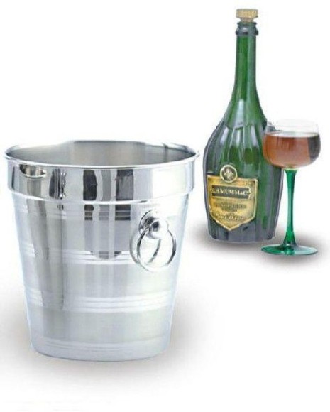 Ведро для шампанского нерж. d=200/130 мм. h=200 мм. 3800 мл. с кольцами MGSteel /1/6/24/