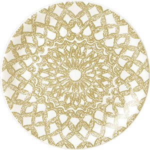 Тарелка пирожковая «Инк»;фарфор;D=15,H=2см;бежев.,белый COM- 03013688