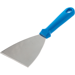 Лопатка для пиццы треугольная;сталь нерж.,пластик;,L=10/24см;синий COM- 4111270