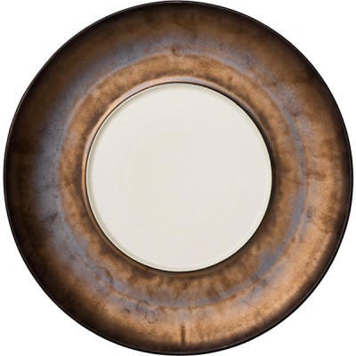 Тарелка «Ро дизайн бай кевала»;керамика;D=337,H=29мм;коричнев.,белый COM- 3033330