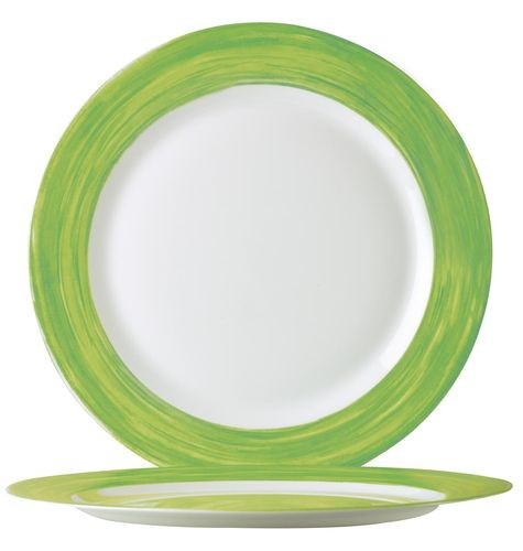 Набор тарелок, d=195 мм. зеленый край Браш /6/, (6 ШТ в упаковке), MAG - 37303