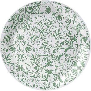 Тарелка пирожковая «Инк»;фарфор;D=15,H=2см;зелен.,белый COM- 03013697