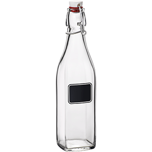 бутылка bormioli rocco «лавана» с крышкой;стекло;1,055л;d=88,h=306,5мм;прозр.,черный, qg314720mbe321656