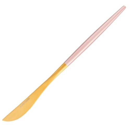 Нож столовый «Стил Пинк Голд Мэтт»;сталь нерж.;,L=223,B=15мм;золотой,розов. COM- 3114129