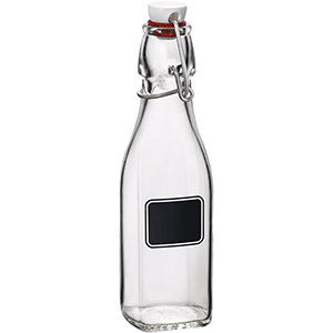 бутылка bormioli rocco «лавана» с крышкой;стекло;270мл;d=55,h=192мм;прозр.,черный, qg314730mcd121656