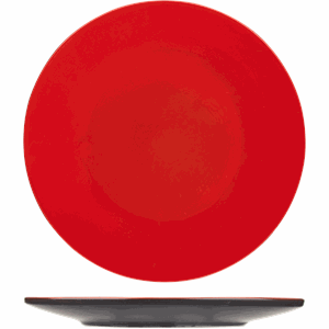 Тарелка «Кармин» мелкая;керамика;D=27см;красный,черный COM- 3013424