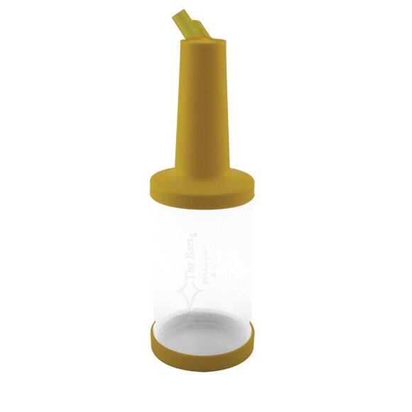 Емкость для сока 1 л с лейкой желтая пластик The Bars, RIC - 81250343