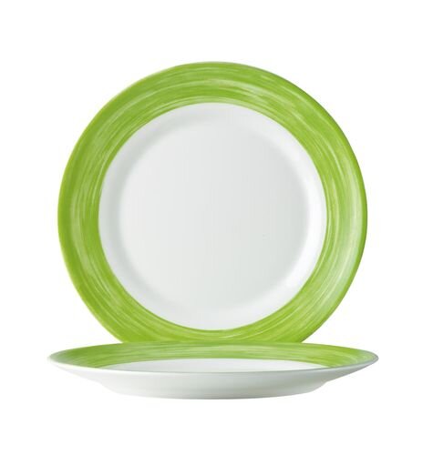 Набор тарелок, d=235 мм. зеленый край Браш /6/, (6 ШТ в упаковке), MAG - 39241