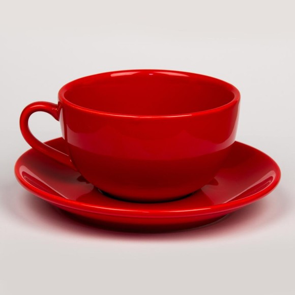 Чайная пара 300 мл красная d 10,5 см h6 см Barista (Бариста) фарфор  [4], RIC - 81229560
