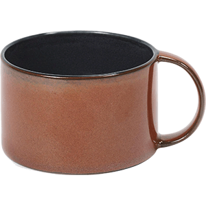 Чашка чайная «Тэрр де Рэ»;керамика;190мл;D=80,H=51мм;коричнев.,синий COM- 3130903