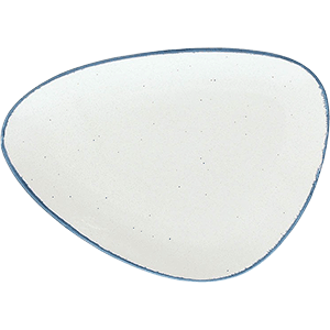Тарелка  мелкая «Органика»;фарфор;,L=28,B=20,5см;белый,синий COM- 3013207