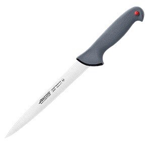 Нож для филе «Колор проф»;сталь нерж.,полипроп.;,L=33/19см;серый,металлич. COM- 4072052