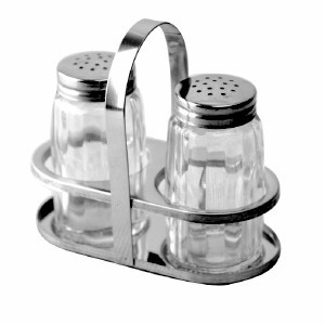 Набор для специй соль+перец;сталь нерж.,стекло;,H=95,L=105,B=55мм;серебрист. COM- 3172151