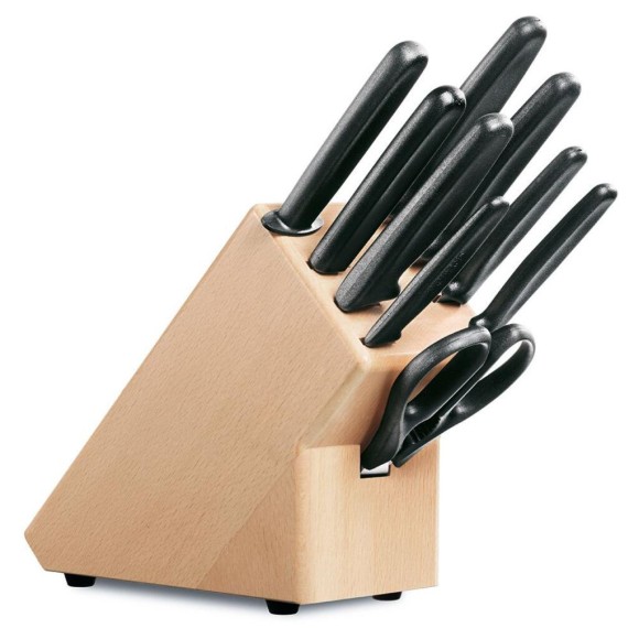 Набор ножей Victorinox на деревянной подставке, 9 шт, h 28 см, RIC - 70001241