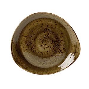 Тарелка «Крафт Браун» мелкая;фарфор;D=305,H=37,L=305,B=275мм;коричнев. COM- 3012065