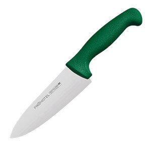 Нож поварской «Проотель»;сталь нерж.,пластик;,L=290/150,B=45мм;зелен.,металлич. COM- 4071959
