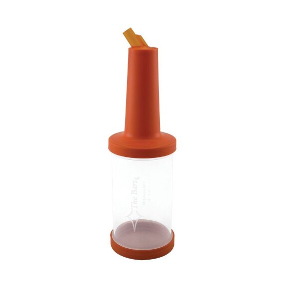 Емкость для сока 1 л с лейкой оранжевая пластик The Bars, RIC - 81250326