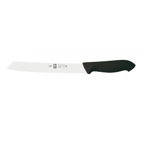 Нож для хлеба 200/330 мм. черный с волн. кромкой HoReCa Icel /1/6/
