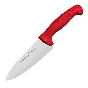 Нож поварской «Проотель»;сталь нерж.,пластик;,L=290/150,B=45мм;красный,металлич. COM- 4071958