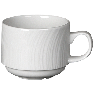 Чашка чайная «Спайро»;фарфор;170мл;D=75,H=70мм;белый COM- 3130233