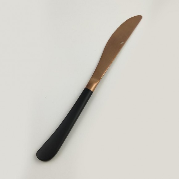 Нож столовый 23,1 ручка матовый черный, медь PVD Provence P.L. [12], RIC - 81280025