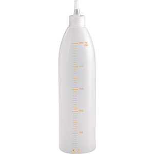 Бутылка мерная с носиком;полиэтилен;0,5л;D=6,H=25см;матовый COM- 3101021