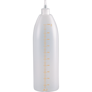 Бутылка мерная с носиком;полиэтилен;1л;D=8,H=29см;матовый COM- 3101022