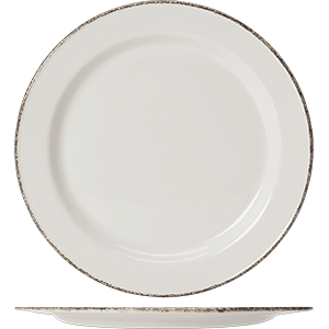 Тарелка «Браун Дэппл» пирожковая;фарфор;D=15см;белый,коричнев. COM- 3010382