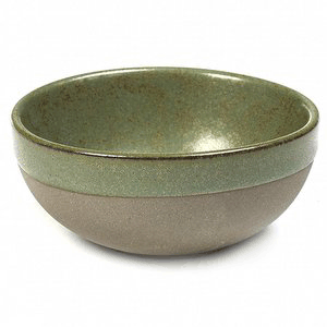 Салатник «Серфис»;керамика;125мл;D=9,H=4см;серый,зелен. COM- 3030875