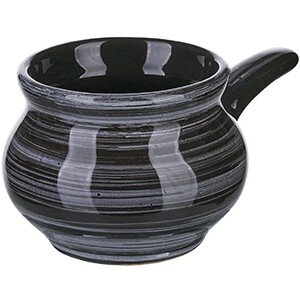 Кокотница «Маренго»;керамика;250мл;D=9см;черный,серый COM- 3051327
