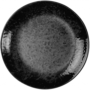 Тарелка мелкая «Нанокрем Блэк»;фарфор;D=230,H=25мм;черный COM- 03014426